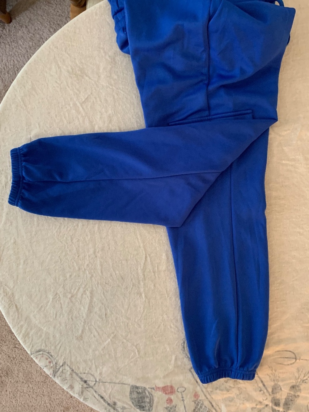 Royal Blue Utility Cargo Jumpsuit Women's M Stretch Knit Short Sleeve M - Picture 4 of 9